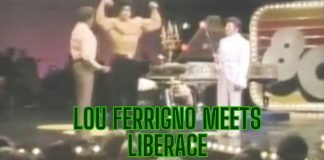 Looking Back: Lou Ferrigno shocks the audience with his massive physique Looking Back Lou Ferrigno