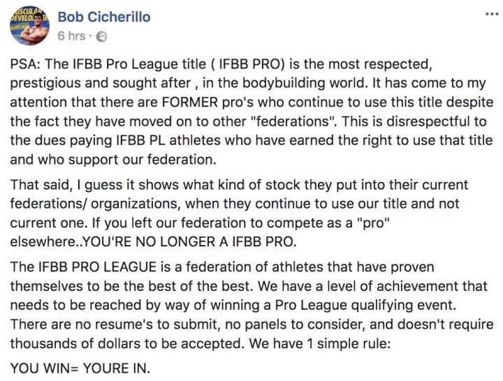 IFBB Professional League Rep