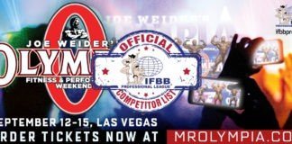 2019 Olympia Weekend Final Official Competitors List Olympia Weekend Final Official competitors