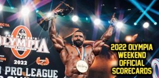 2022 Olympia Weekend Official Scorecards