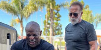 Video Feature: Ronnie Coleman and Arnold Schwarzenegger train together at Gold’s Gym Venice Ronnie Coleman Arnold Schwarzenegger