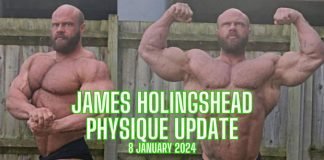 James Hollingshead physique update (8 January 2024)